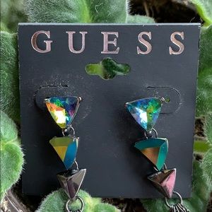 Guess crystal dangle earrings
